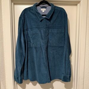Sun + Stone Courdroy Snap Button up shirt Sz 2XL
